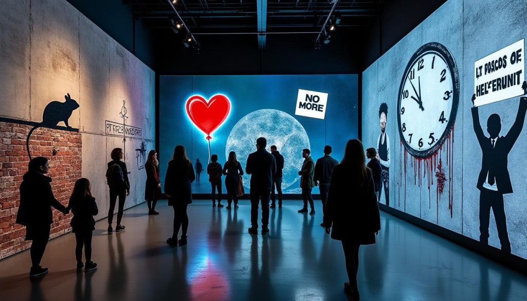 plongez dans l'univers unique de banksy au musée banksy à paris : une immersion captivante dans le monde de l'art urbain et du street art.