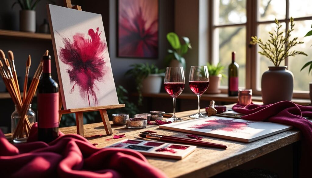 découvrez comment la teinte profonde bordeaux inspire les artistes contemporains, révélant une palette d'émotions et de créativité unique.
