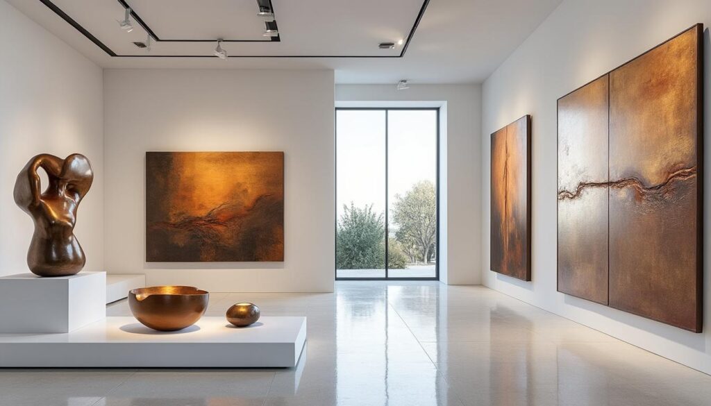 découvrez comment utiliser la couleur bronze pour sublimer vos œuvres d'art contemporain et leur apporter une touche d'élégance et de chaleur unique.