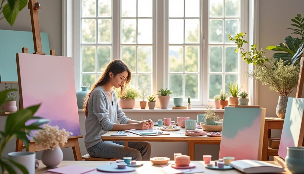 découvrez pourquoi la palette de couleurs pastel, avec ses teintes douces et apaisantes, continue de séduire les artistes contemporains en apportant délicatesse et harmonie à leurs créations.