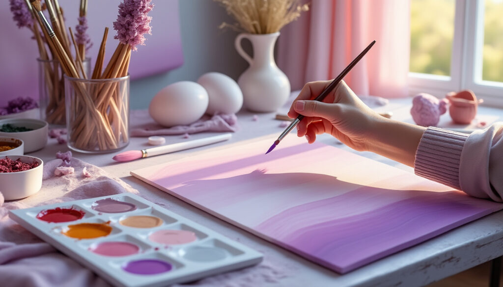 découvrez comment la couleur parme, subtile et élégante, trouve sa place dans la création artistique pour apporter douceur et originalité à chaque œuvre.