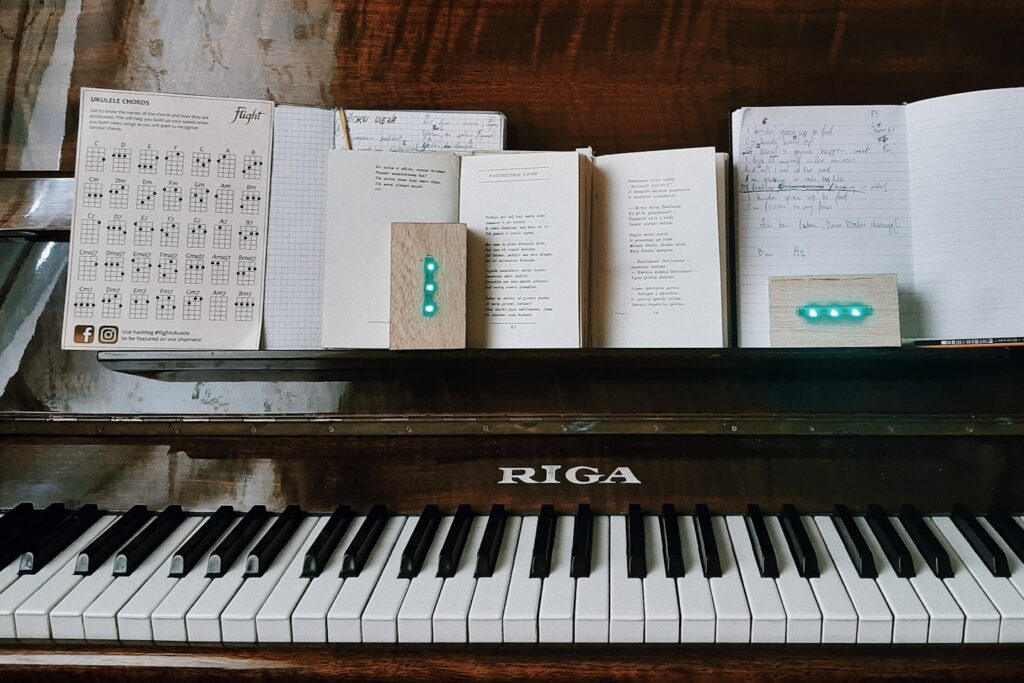 Piano and lyrics