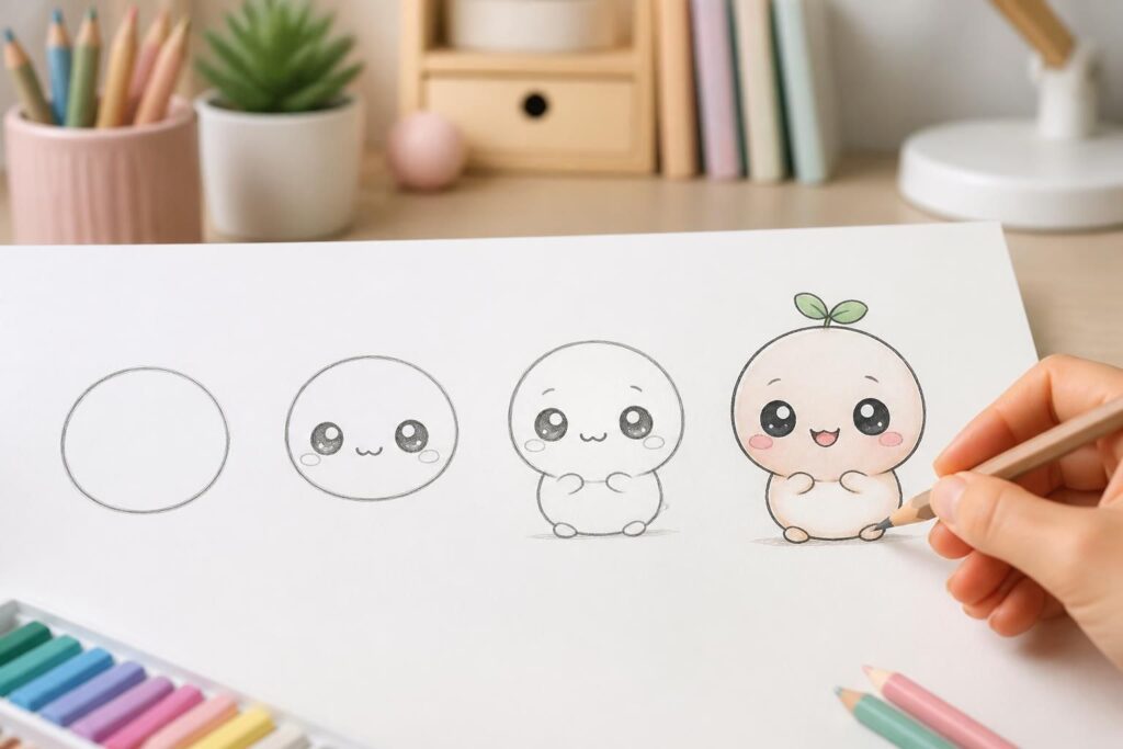 apprenez à dessiner des dessins kawaii simples et mignons, parfaits pour les débutants qui souhaitent s'amuser et progresser facilement.