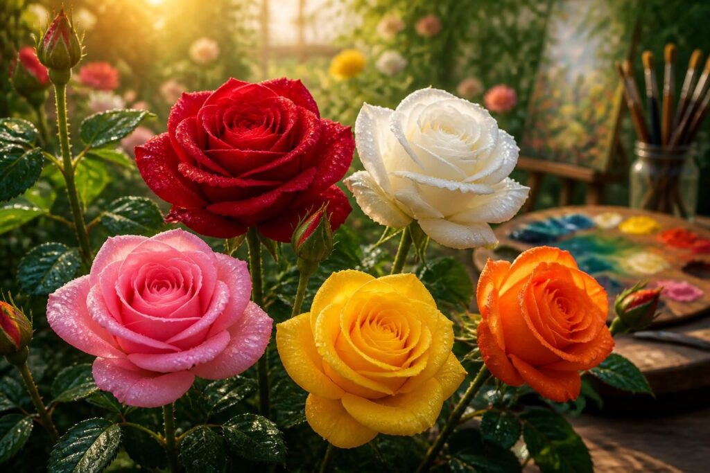 découvrez les différentes significations et nuances des roses en art et en nature, et explorez la symbolique associée à chaque couleur de cette fleur emblématique.