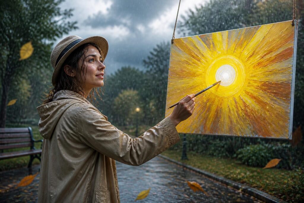 découvrez l'origine et la signification profonde de la citation « elle viendra un jour de pluie dessiner le soleil », une métaphore poétique sur l'espoir et la lumière dans les moments d'obscurité.